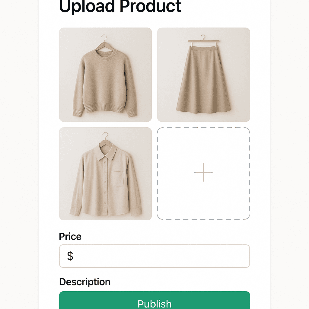 Item posting screen